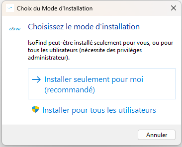 Installation scope selection