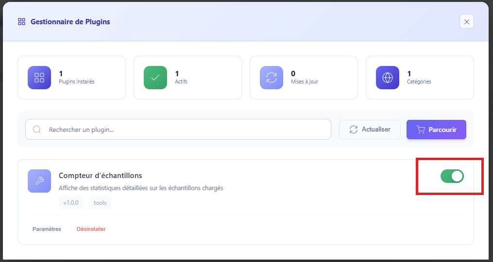 Activer ou désactiver un plugin
