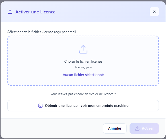 Fenêtre d'empreinte machine dans IsoFind