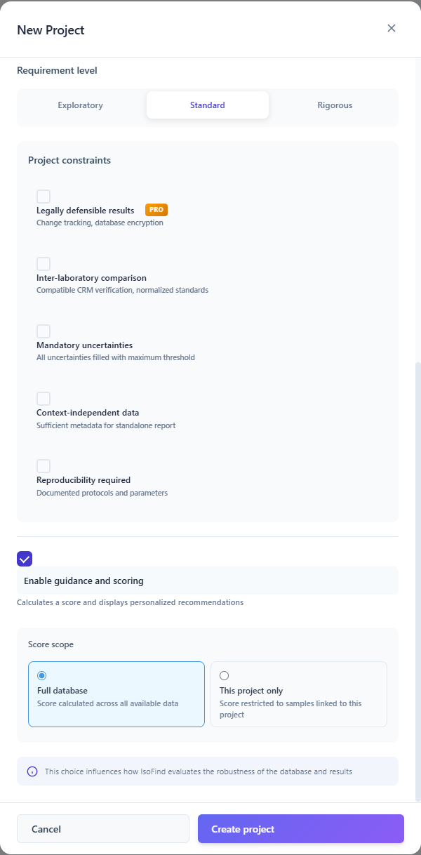 Configuring requirements and constraints