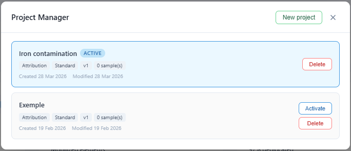 Project management interface
