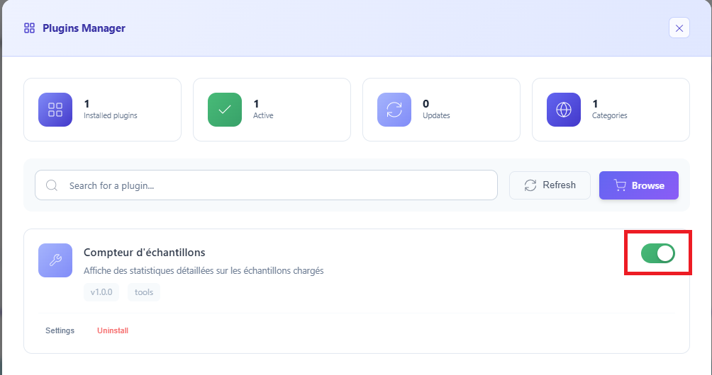 Enable or disable a plugin
