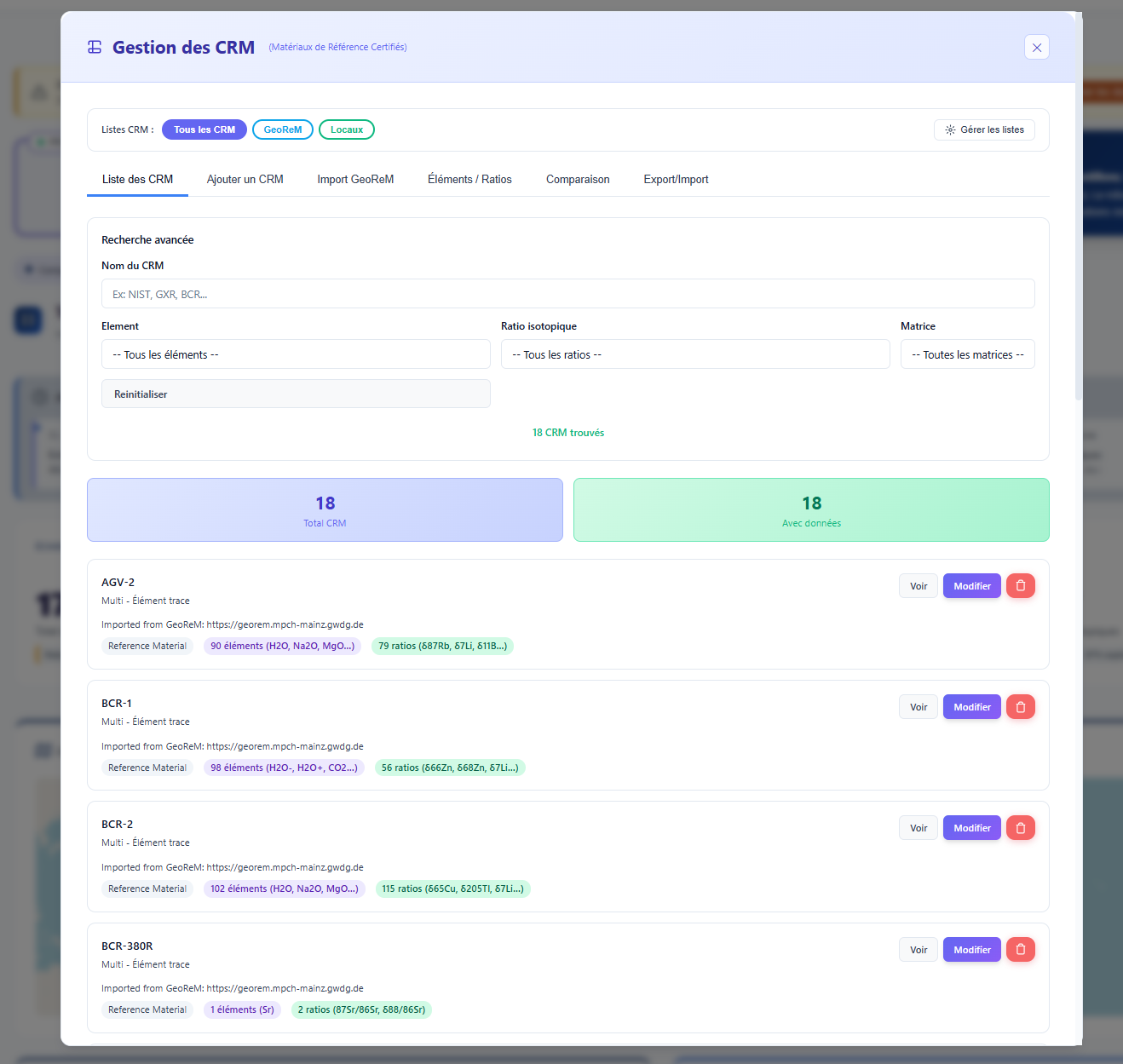 Gestion des CRM